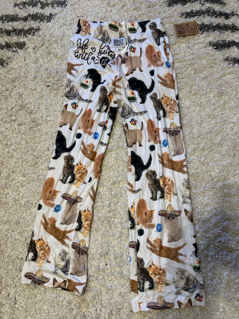 Cat pajama bottoms